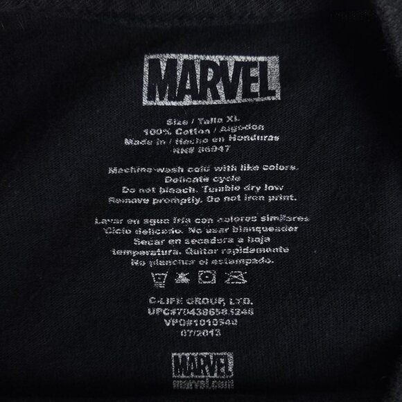 Deadpool Marvel superhero comic book Y2K style shadow faded black shirt - Picture 3 of 4